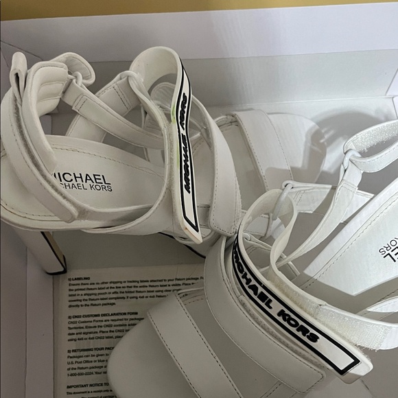 Michael Kors White Strappy Heels - Picture 7 of 12